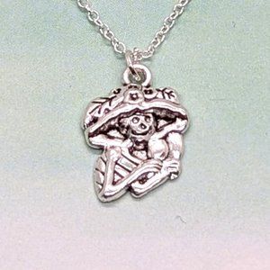 La Calavera Catrina Day of the Dead Silver Necklace